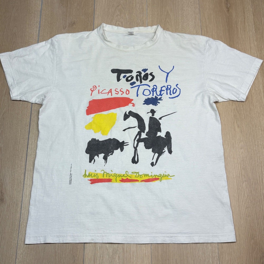 Pablo Picasso Toros y Toreros Art Graphic T-Shirt White XL Sol's Imperial 2011